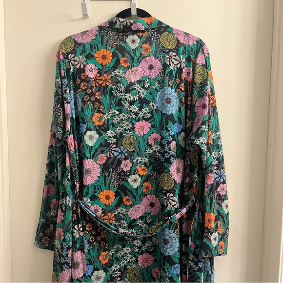 Ro’s Garden Long Sleeve Belted Floral Shirt Dress XL - Picture 7 of 11